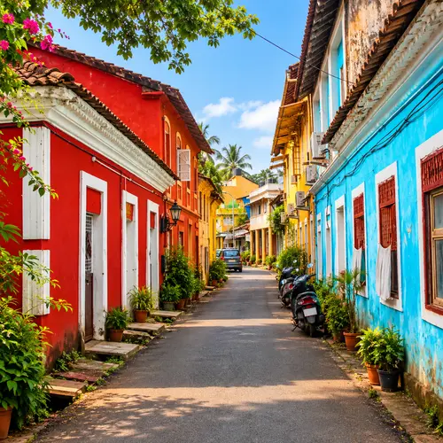 Vibrant Tropical Colonial Lane